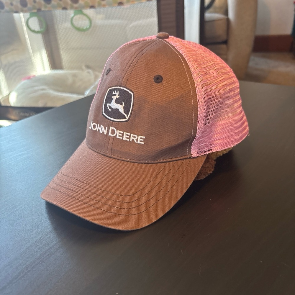 John Deere Pasta Pink Mesh Unisex Hat/Cap